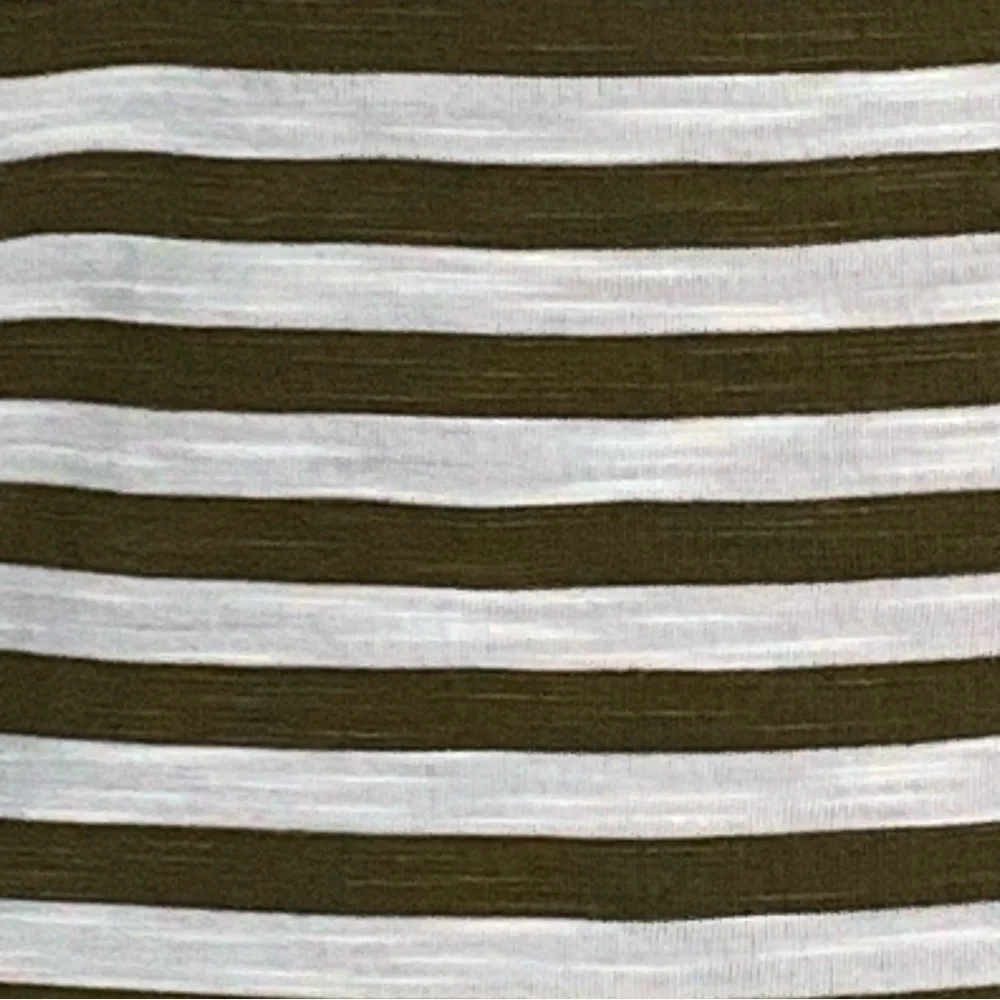 BANANA REPUBLIC Striped Swim Coverup Large Olive White